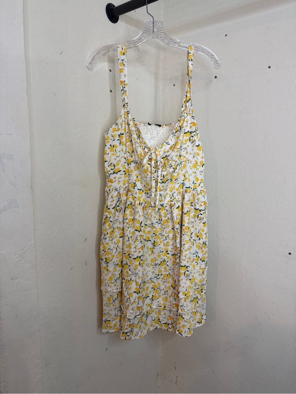 Sleeveless Yellow Floral Sundress - Casual Summer Dress